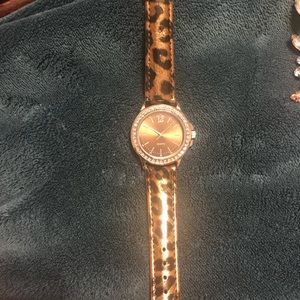Womens leopard print watch